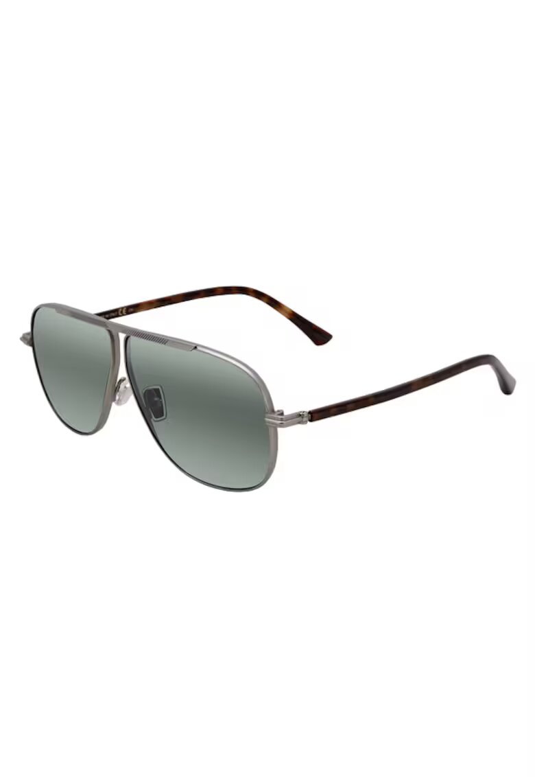 Jimmy Choo Ochelari de soare barbati argintii - lentile verzi - dimensiune 61x08x150mm - set cu etui original