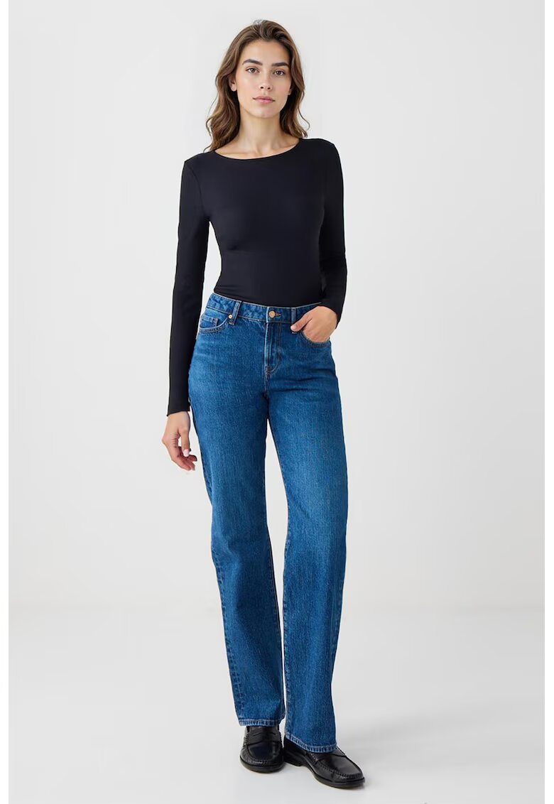 JIMMY KEY Blugi regular fit cu talie inalta - Albastru royal