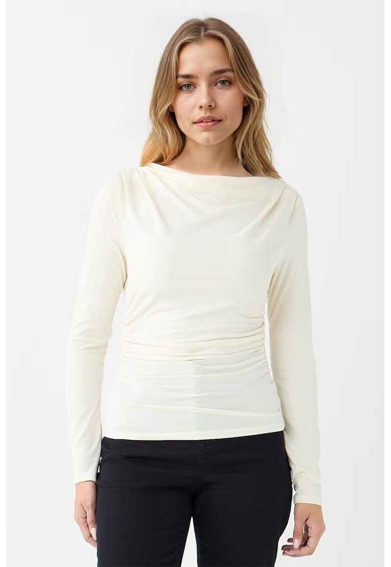 JIMMY KEY Bluza cambrata cu fronseuri - Alb murdar