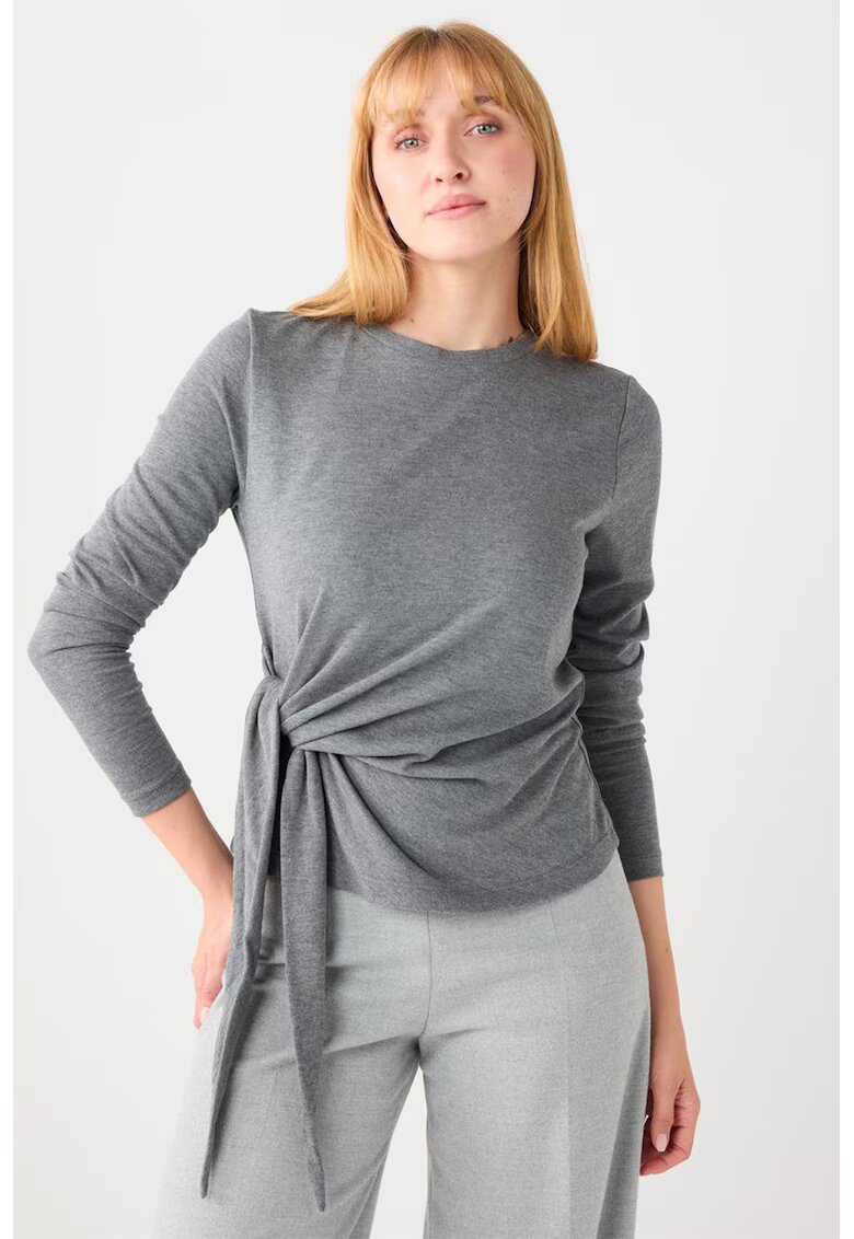 JIMMY KEY Bluza cu detaliu innodat - Gri melange