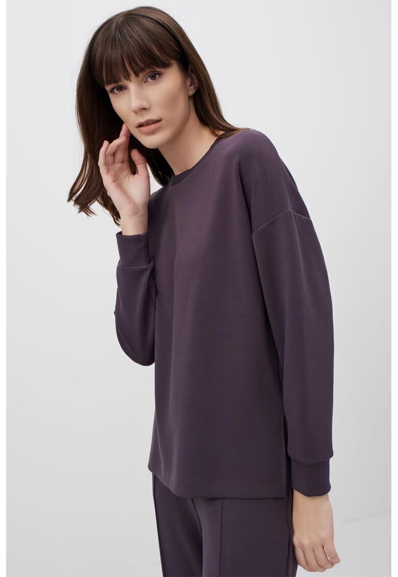 JIMMY KEY Bluza de trening din amestec de modal cu slituri laterale - Gri antracit