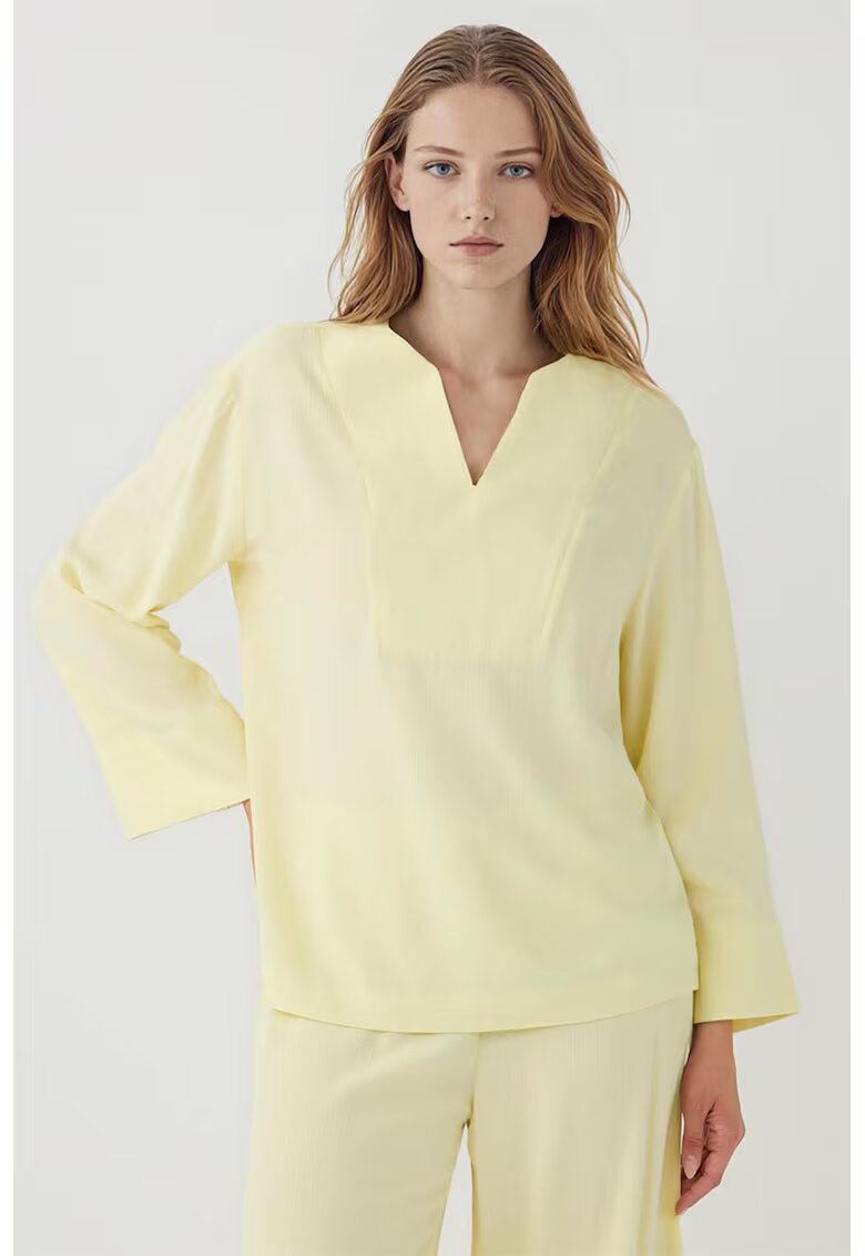 JIMMY KEY Bluza-tunica cu maneci cazute - Galben pal