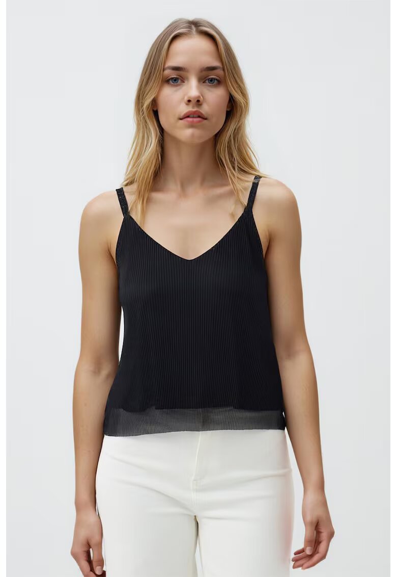 JIMMY KEY Bluza uni cu decolteu in V - Negru