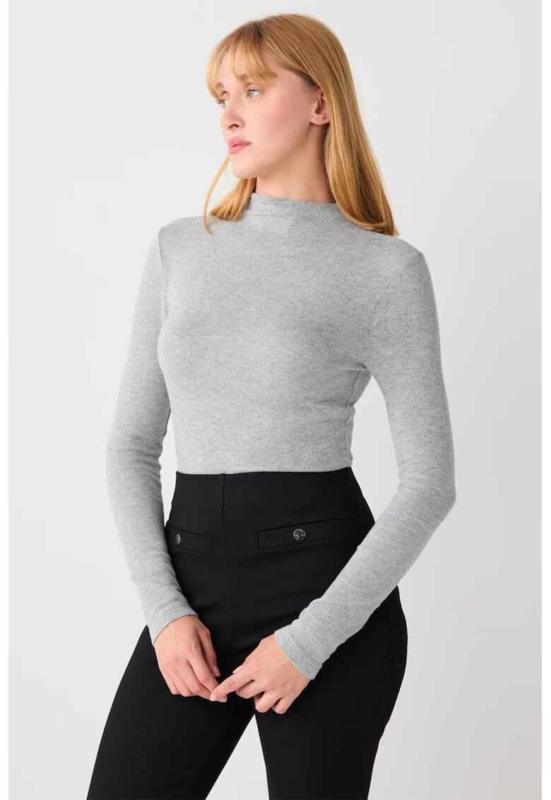 JIMMY KEY Bluza uni slim fit - Gri deschis