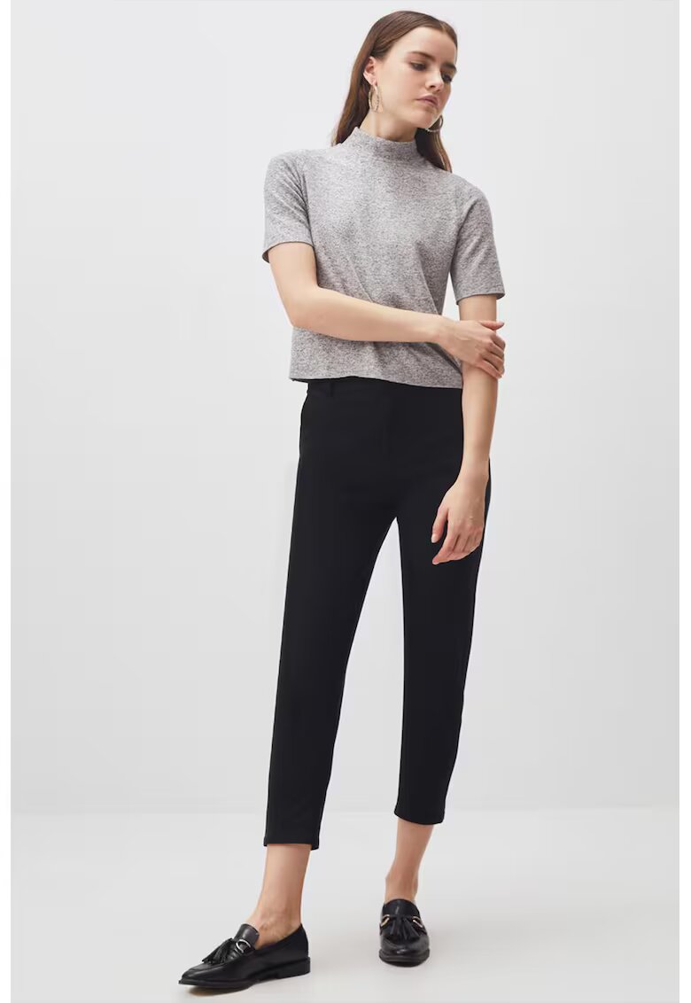 JIMMY KEY Pantaloni capri cu talie inalta - Negru