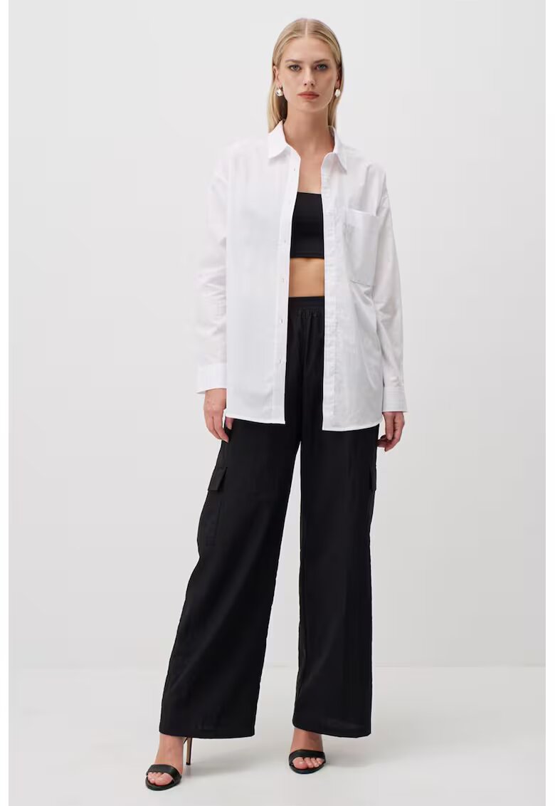 JIMMY KEY Pantaloni cargo cu croiala ampla - Negru