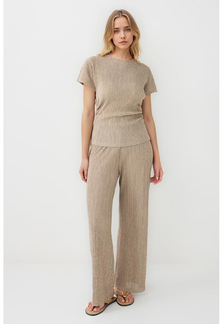 JIMMY KEY Pantaloni relaxed-fit cu model uni - Bej