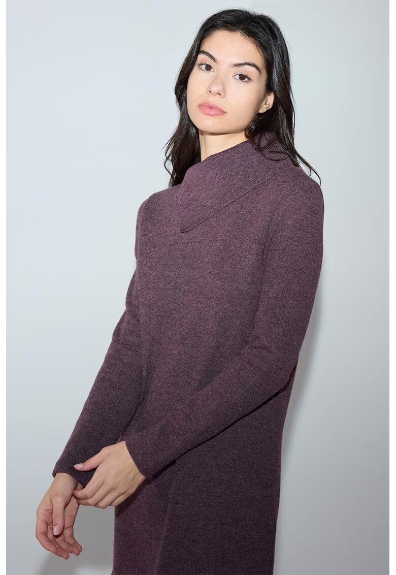 JIMMY KEY Rochie din amestec de bumbac cu maneci lungi - Violet