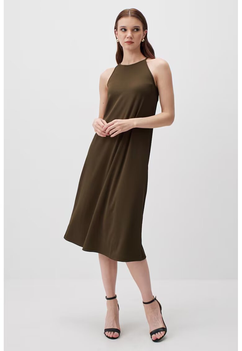 JIMMY KEY Rochie dreapta fara maneci - Kaki