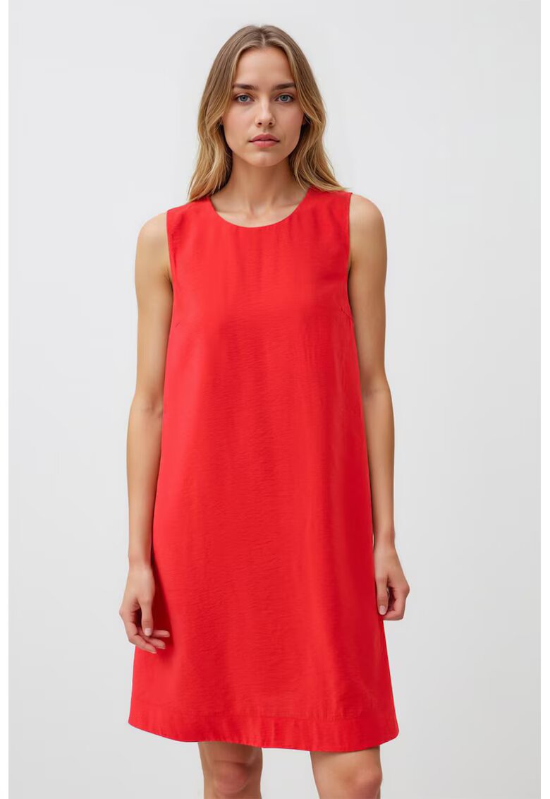 JIMMY KEY Rochie evazata cu decolteu rotund - Coral