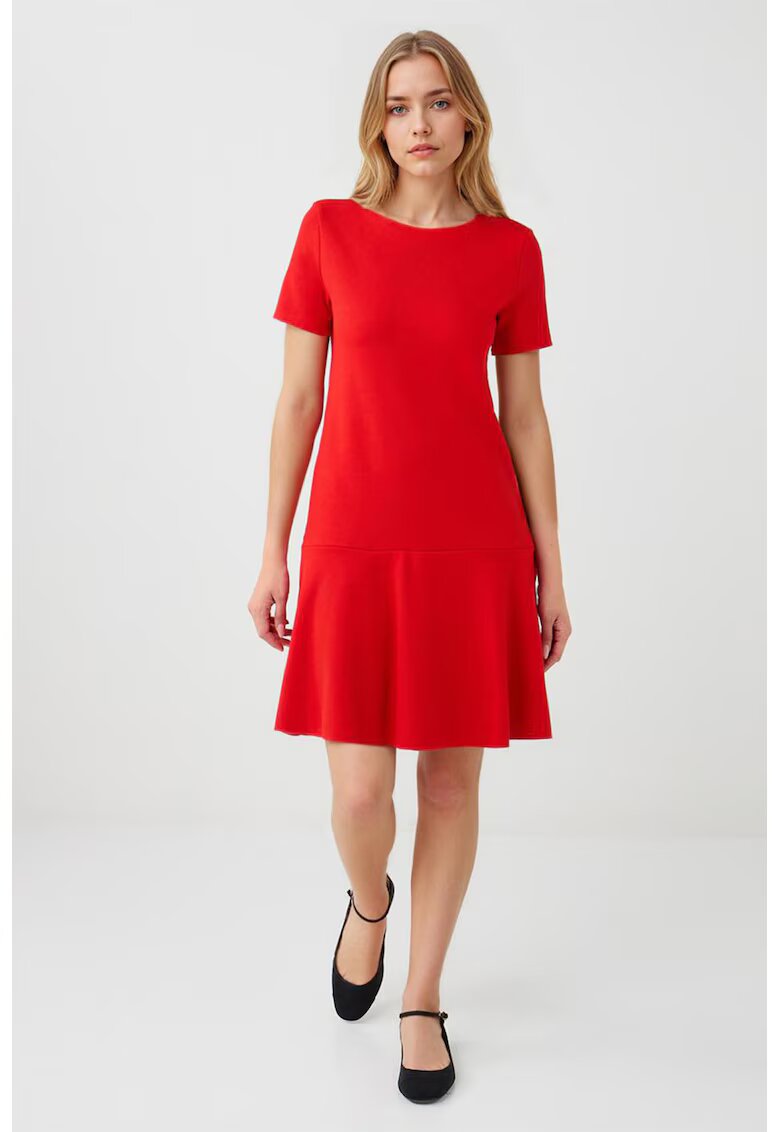 JIMMY KEY Rochie evazata cu maneci scurte - Coral