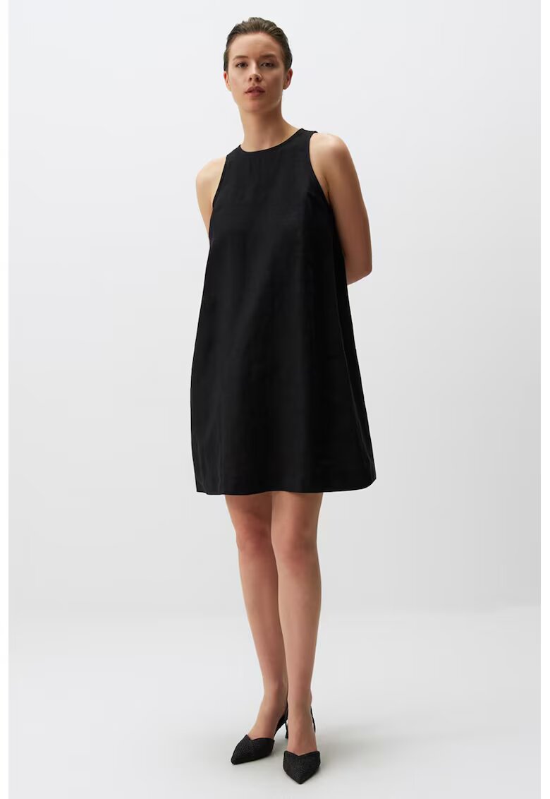 JIMMY KEY Rochie fara maneci - de in - cu model uni - Negru