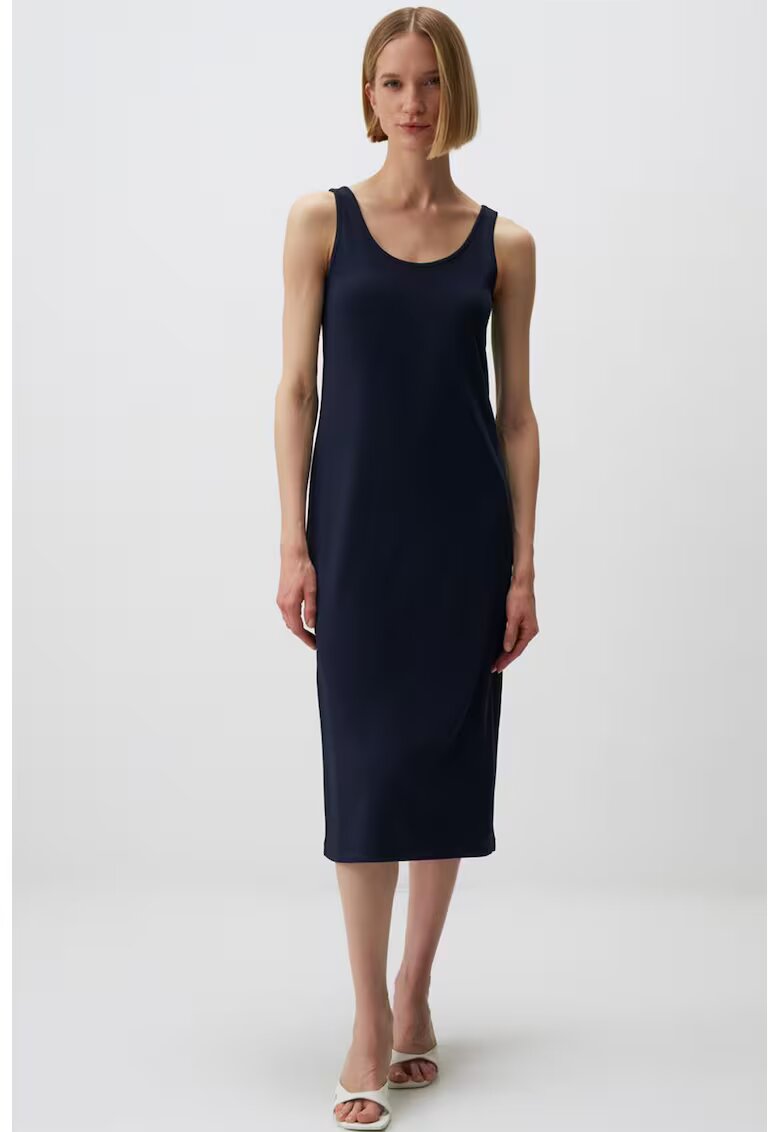 JIMMY KEY Rochie midi cu decolteu in U - Bleumarin
