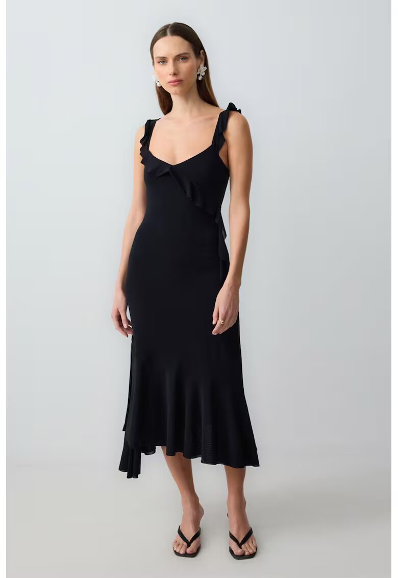 JIMMY KEY Rochie midi cu model uni - Negru