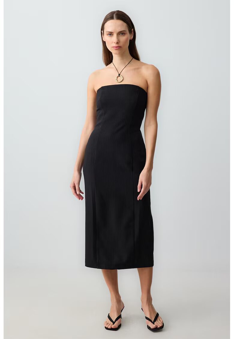 JIMMY KEY Rochie midi cu slit pe partea din spate - Negru