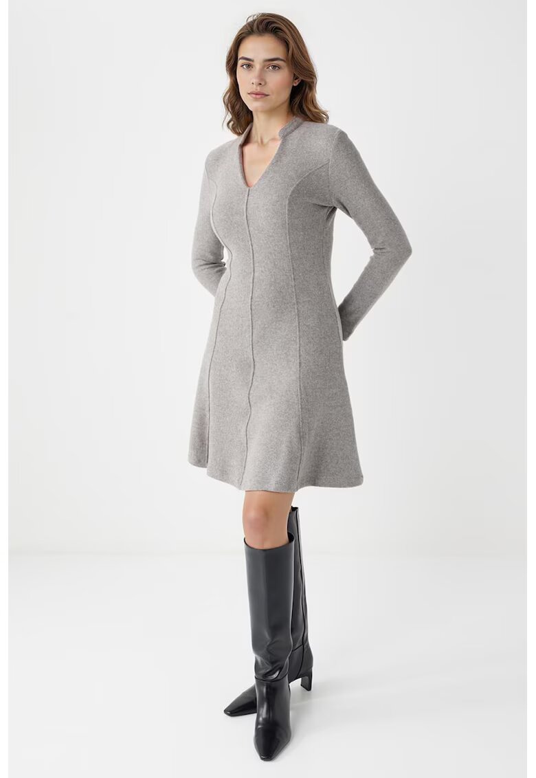JIMMY KEY Rochie midi evazata - Gri deschis melange