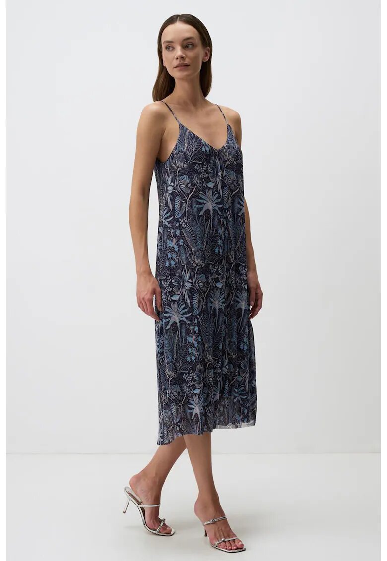 JIMMY KEY Rochie midi fara maneci - cu model - Albastru inchis/Albastru deschis/Bleumarin