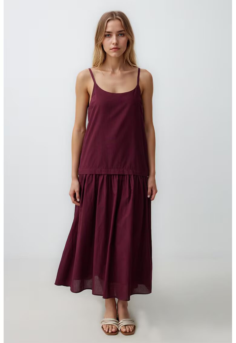 JIMMY KEY Rochie supradimensionata cu decolteu rotund - Violet pruna