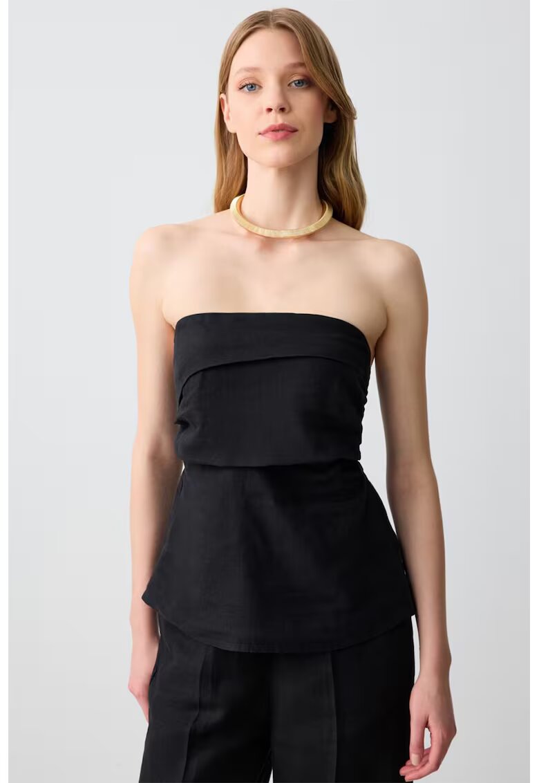 JIMMY KEY Top de in cu croiala slim-fit - Negru