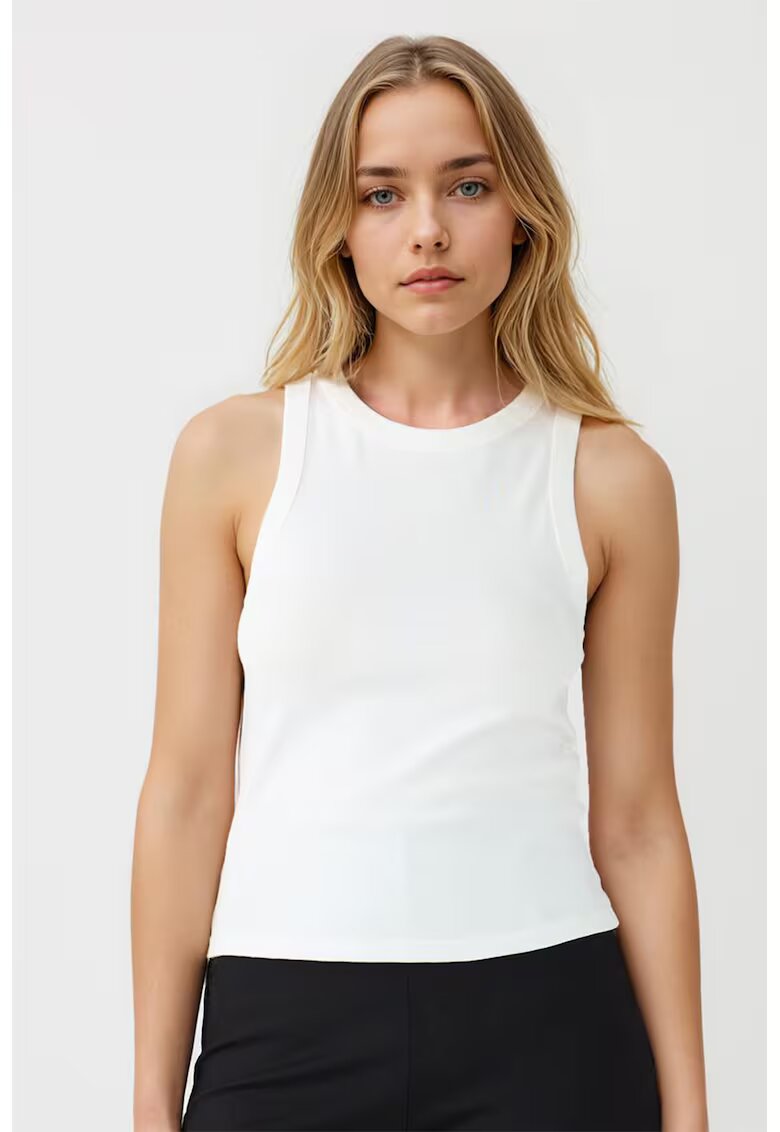 JIMMY KEY Top slim-fit din amestec de bumbac - Alb