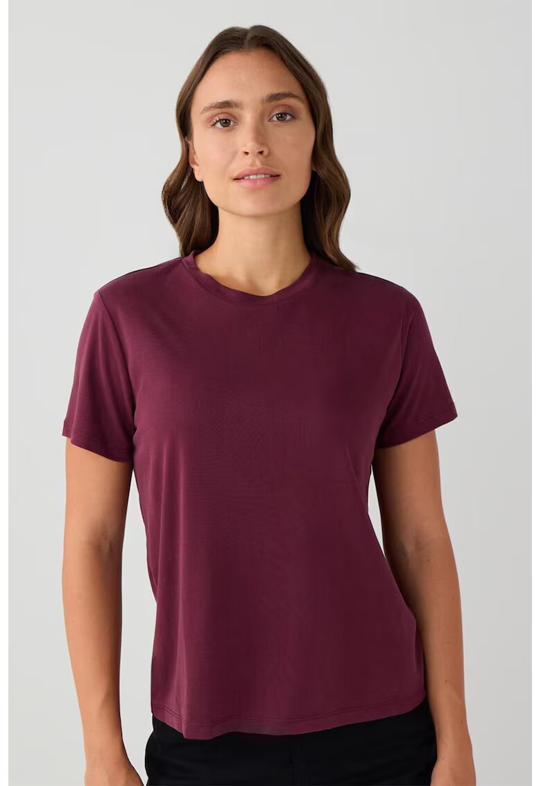 JIMMY KEY Tricou din amestec de modal cu decolteu la baza gatului