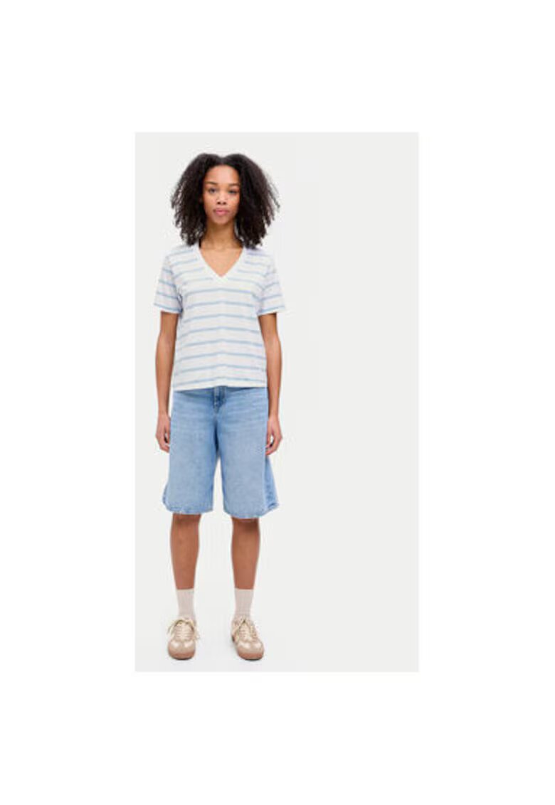 JJXX Tricou dama - 304703249 - Bumbac organic - Albastru - Albastru