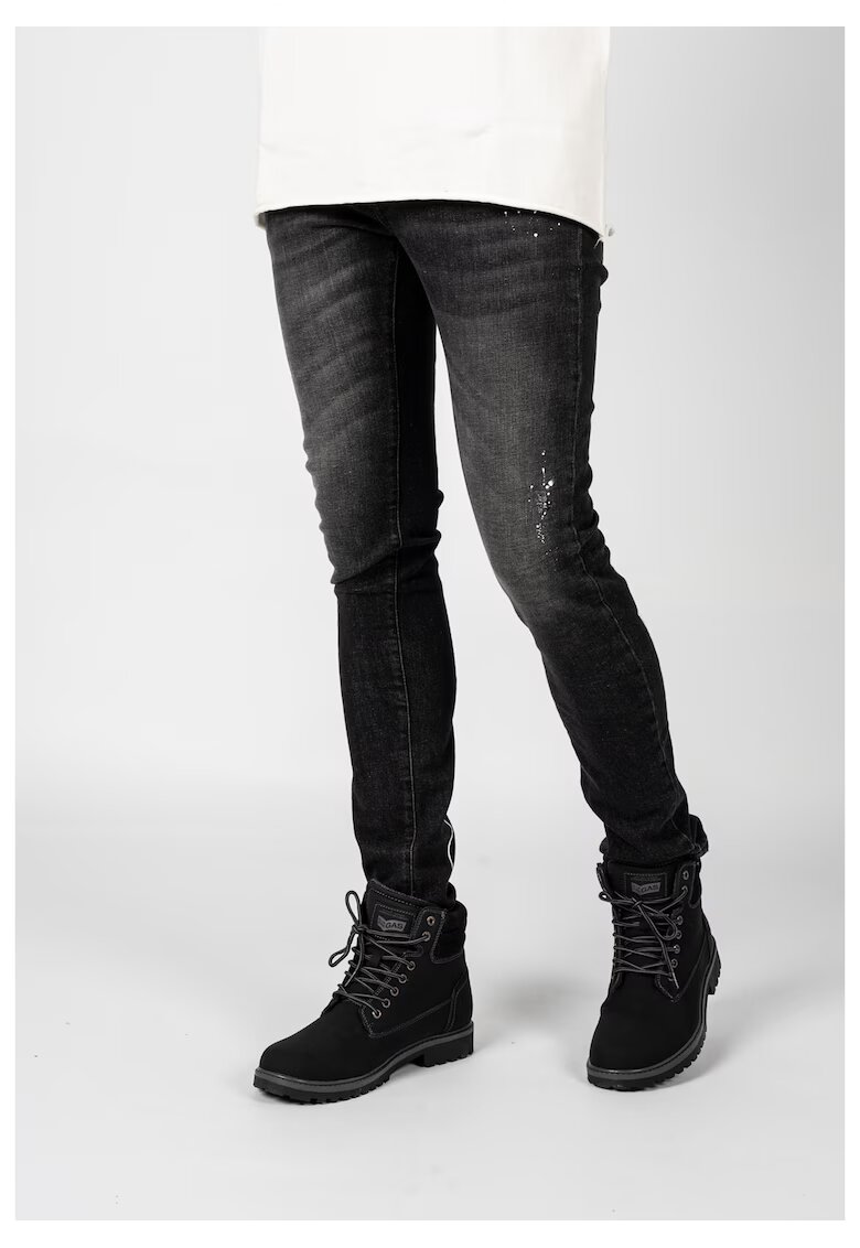 John Richmond Blugi skinny cu monograma Iggy -