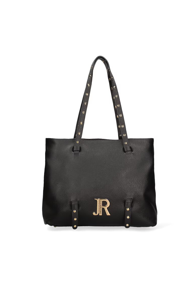 John Richmond Geanta tote din piele Valoria Ultra - Auriu/Negru