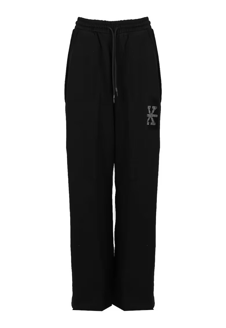 John Richmond Pantaloni evazati cu snur in talie -