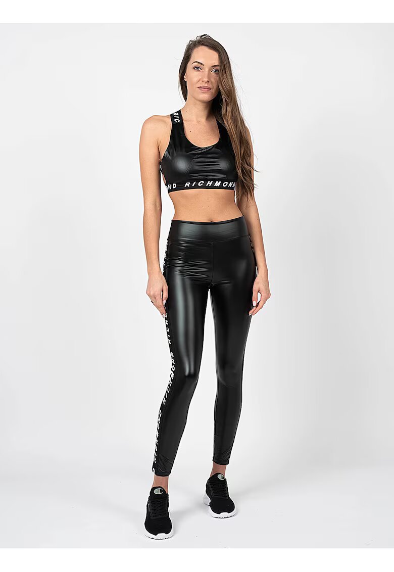 John Richmond Top crop cu benzi cu logo -