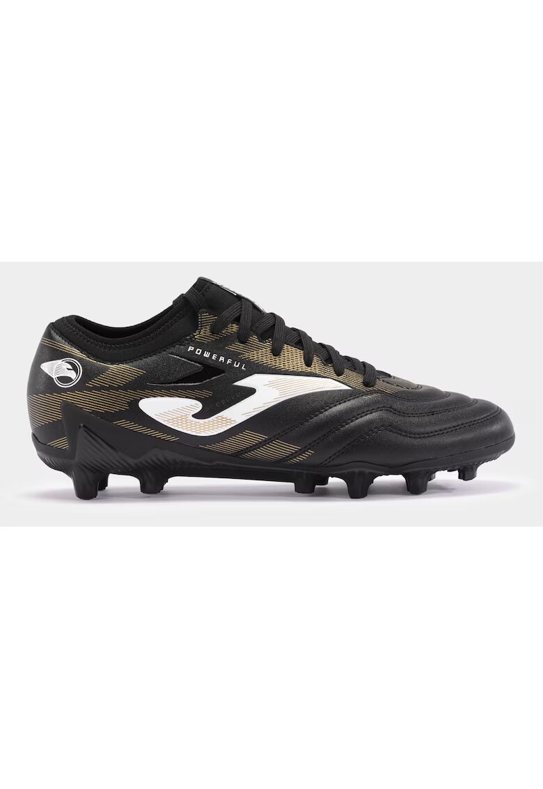Joma Ghete fotbal Powerful 2401 FG pentru gazon natural dur - Alb/Negru