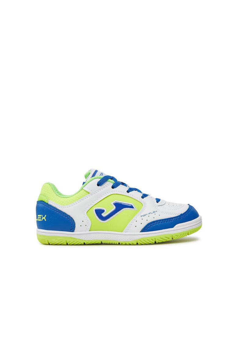 Joma Ghete pentru fotbal Top Flex Jr Indoor TPJW2402IN Alb - Piele ecologica