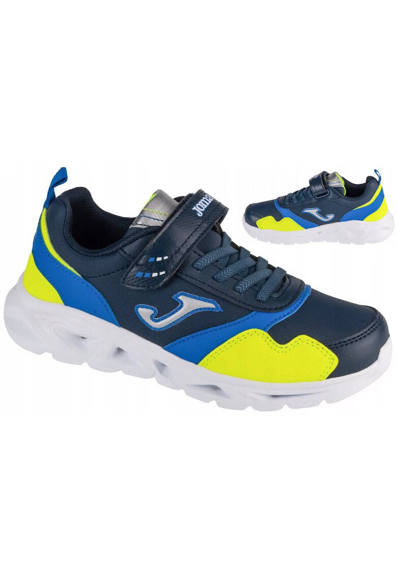Joma Pantofi sport copii - Star Jr - piele ecologica - bleumarin/galben