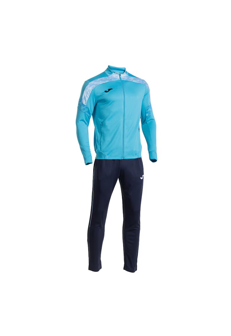 Joma Trening Championship VIII - turcoaz fluorescent-Bleumarin inchis - hanorac cu fermoar - pantaloni lungi - Albastru