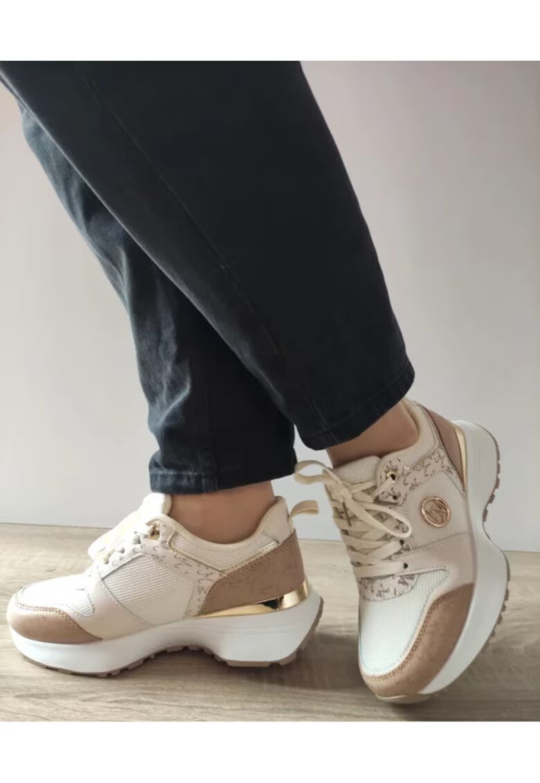 Jomix Pantofi Casual Dama Wsc250524-7 Bej Deschis Cu Grej - Bej - Bej