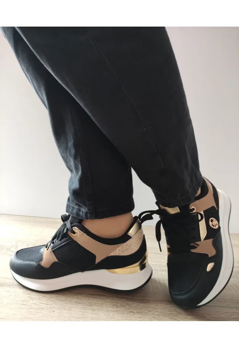 Jomix Pantofi Casual Dama Wsc250721-1 Negri Cu Maro - Negru - Negru