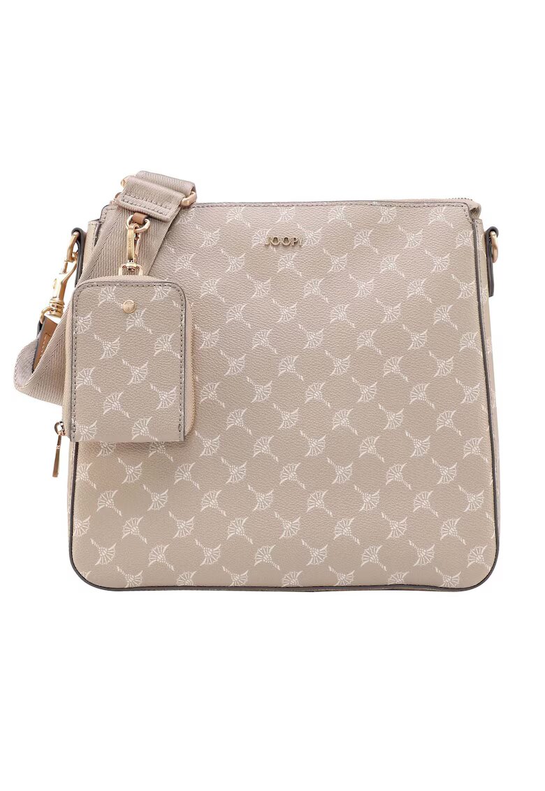 Joop Geanta crossbody de piele ecologica cu model logo Jasmina - Bej
