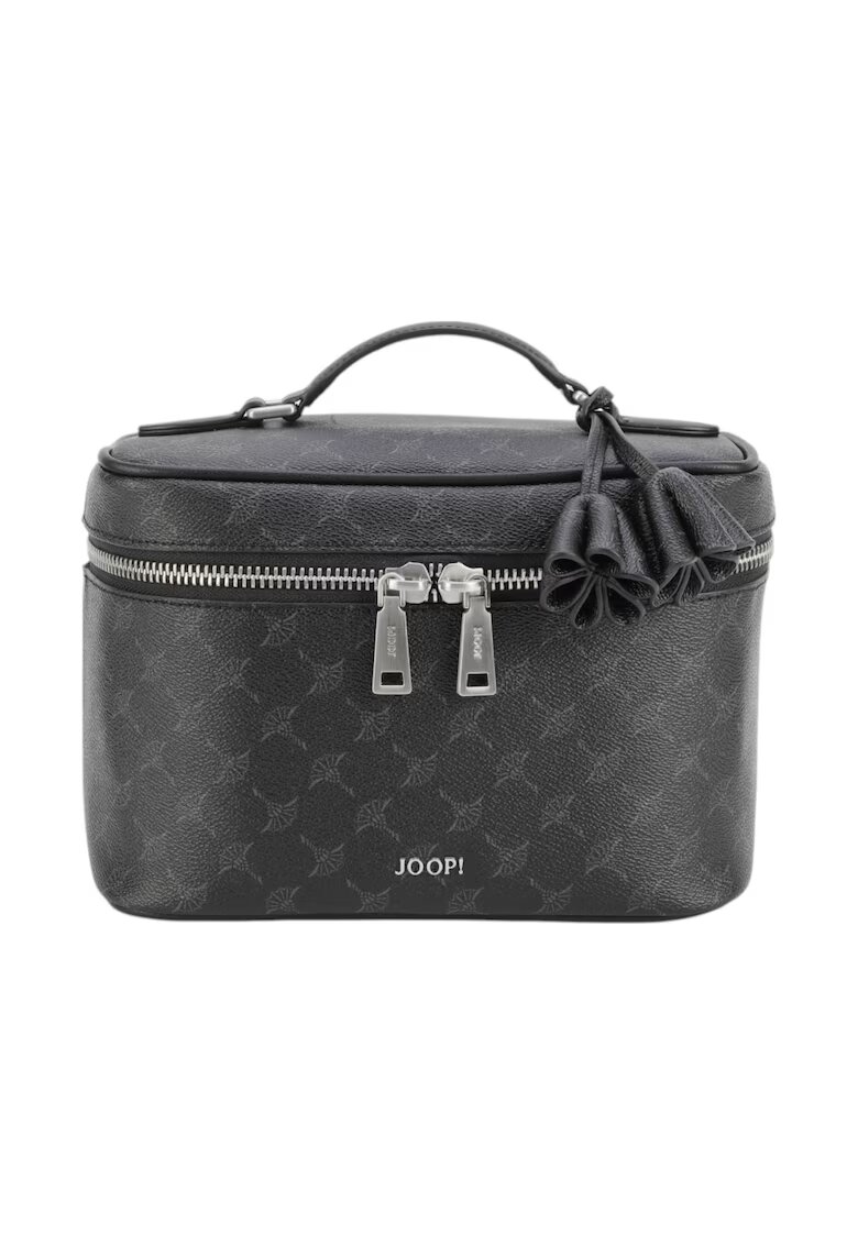 Joop! Geanta pentru cosmetice din piele ecologica cu monograma Cortina 1.0 - Negru/Gri antracit