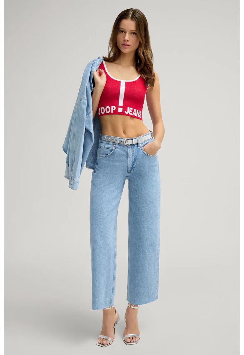 JOOP Jeans Blugi largi cu talie înaltă - Albastru