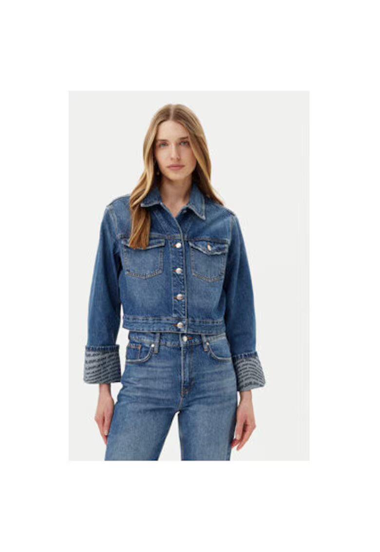 JOOP Jeans Jacheta de blugi dama - 10019647 30046665 - Bumbac - Albastru - Albastru