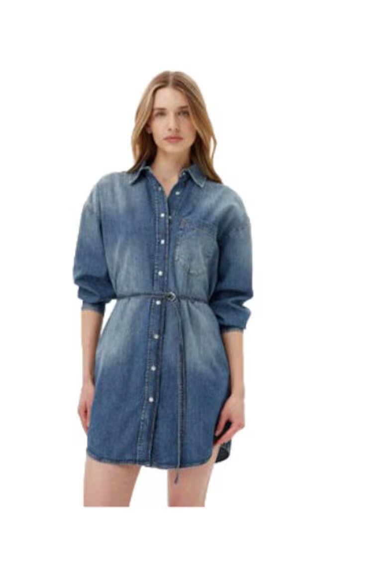 JOOP Jeans Rochie dama - bumbac - albastru