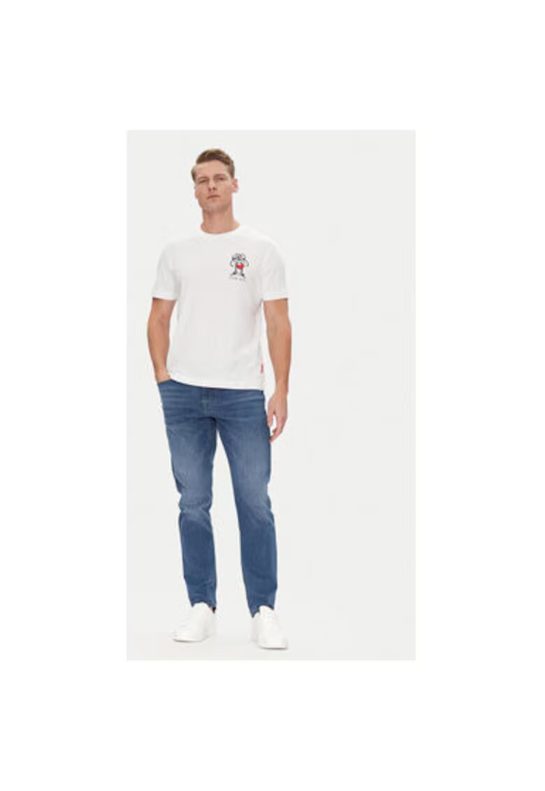 JOOP Jeans Tricou barbati - 10019370 30045691 - Bumbac organic - Alb - Alb