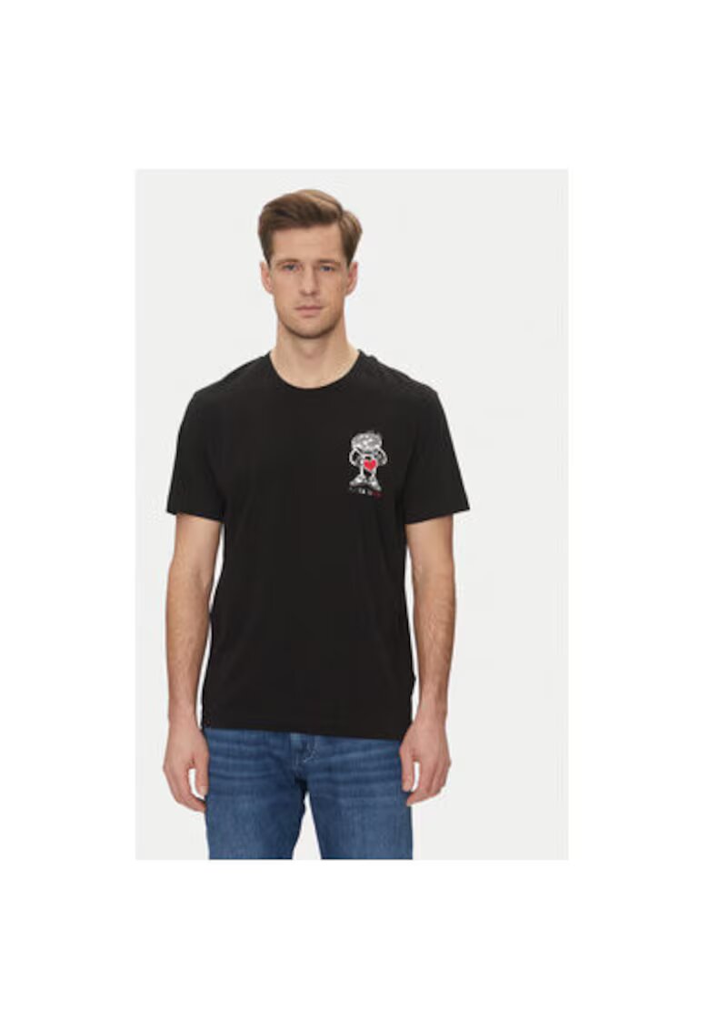 JOOP Jeans Tricou barbati - 10019370 30045691 - Bumbac organic - Negru - Negru