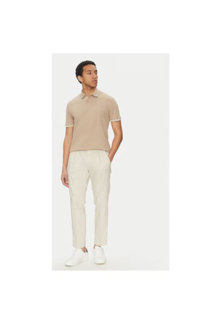 JOOP Jeans Tricou polo barbati - 10019361 30046012 - Bumbac - Bej - Bej