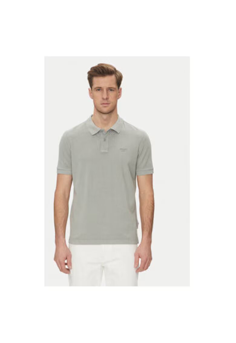 JOOP Jeans Tricou Polo barbati - 10019371 30045619 - Bumbac organic - 3XL INTL - Gri