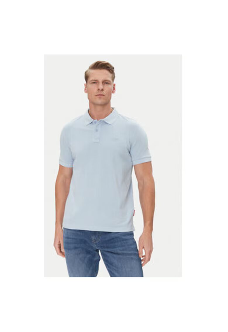 JOOP Jeans Tricou polo barbati - 10019371 30045619 - Bumbac organic - Albastru deschis - Albastru deschis