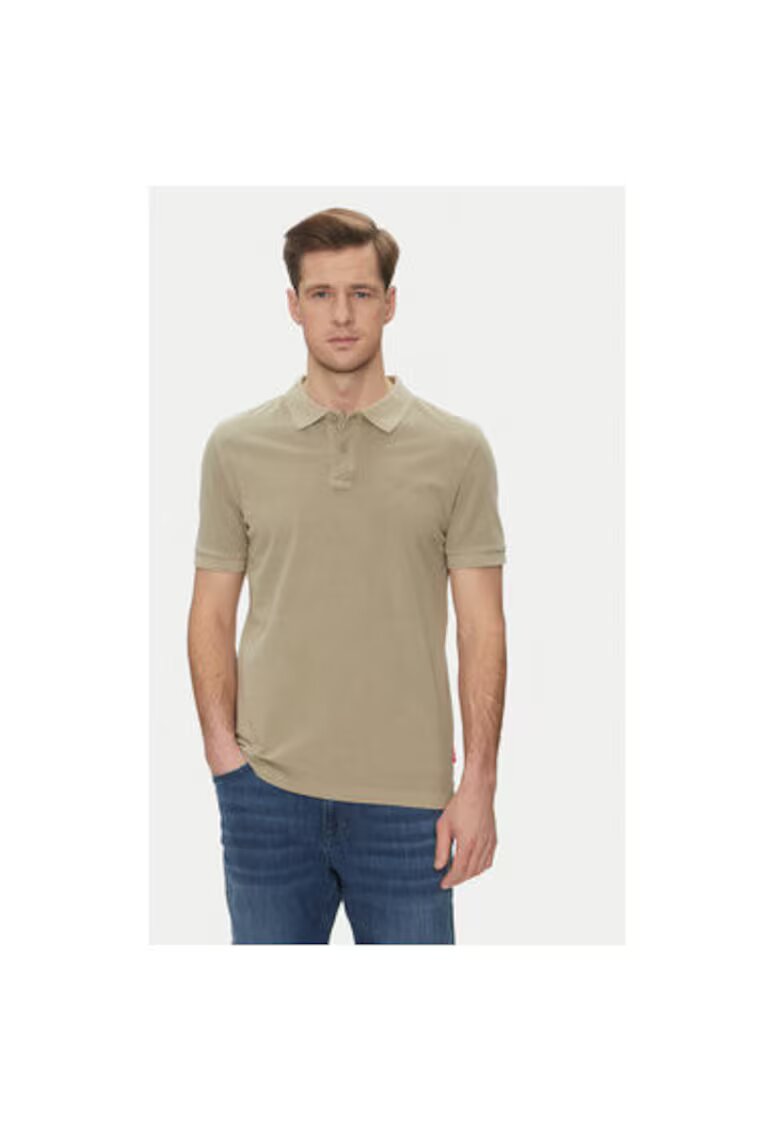 JOOP Jeans Tricou polo barbati - 10019371 30045619 - Bumbac organic - Bej - Bej