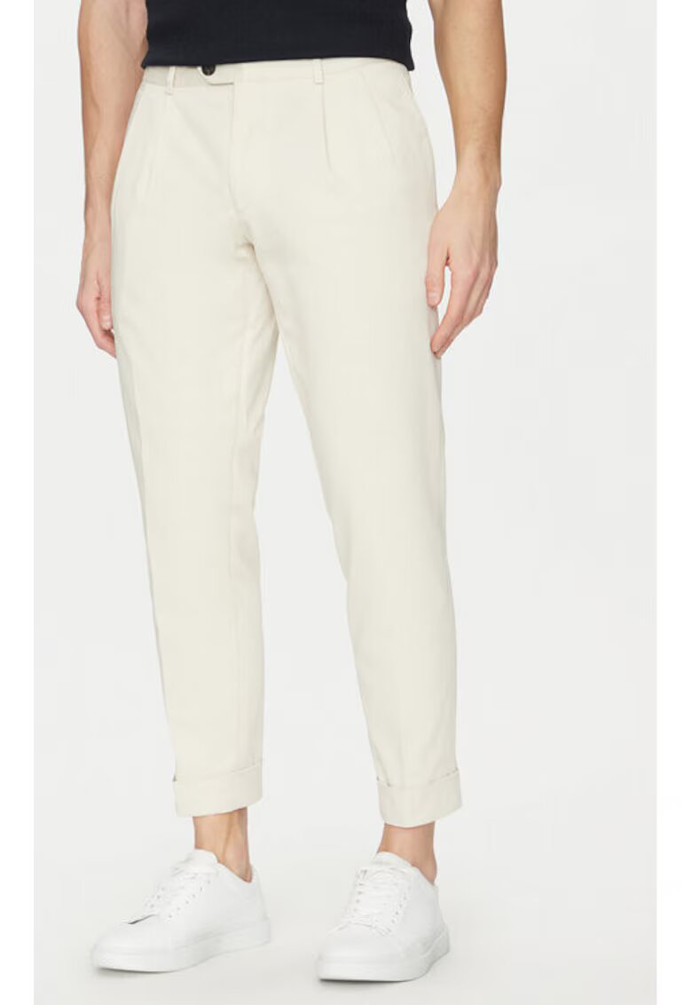 Joop Pantaloni barbati - 304687297 - Bumbac - Bej - Bej