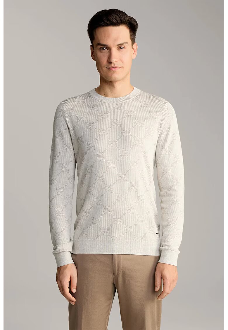 Joop Pulover regular fit cu imprimeu logo - Bej