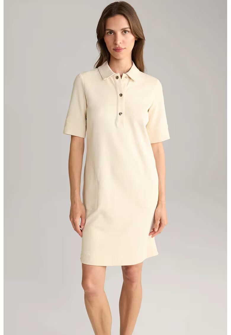 Joop! Rochie cu guler polo si buzunare frontale - Bej